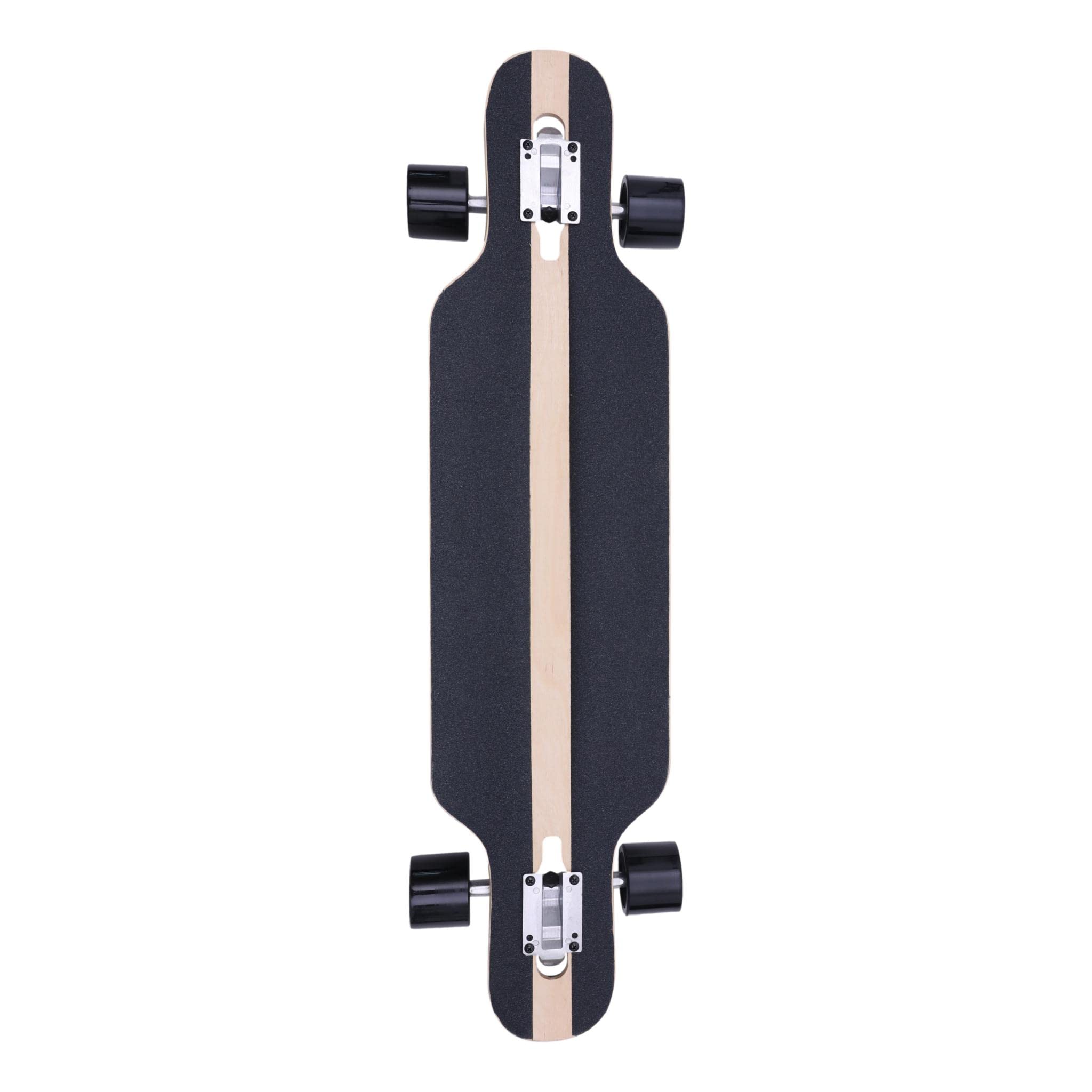 Longboard Completo MAXOFIT 36" de 92 cm para Freestyle, Freeride y Cruising con Eje de Aluminio, Ruedas de Alta Velocidad y Fácil Manejo para Adolescentes y Adultos Principiantes y Profesionales