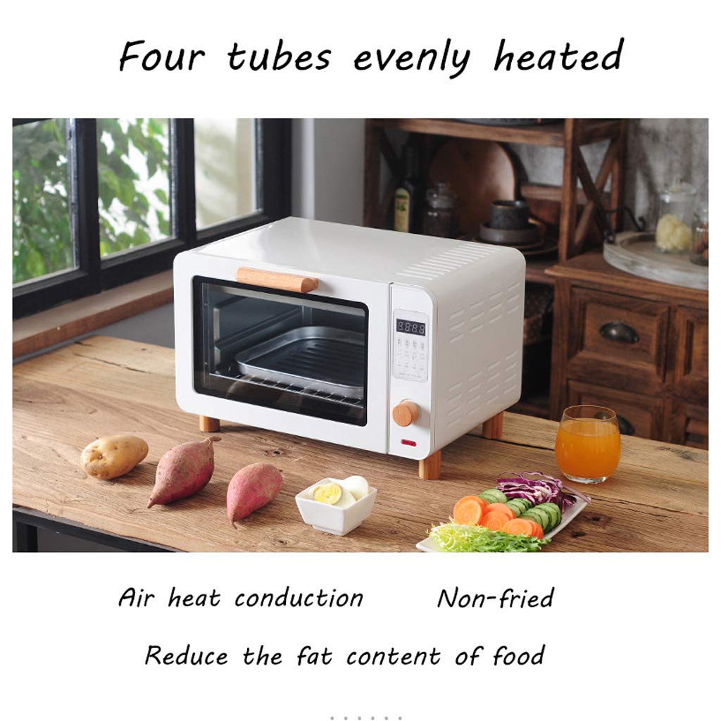 15l Mini Forno Elettrico Retrò Automatico Domestico Multi-Funzione, Anti-Scottatura/Illuminazione Della Lampada Del Forno/Riscaldamento A Quattro Tubi