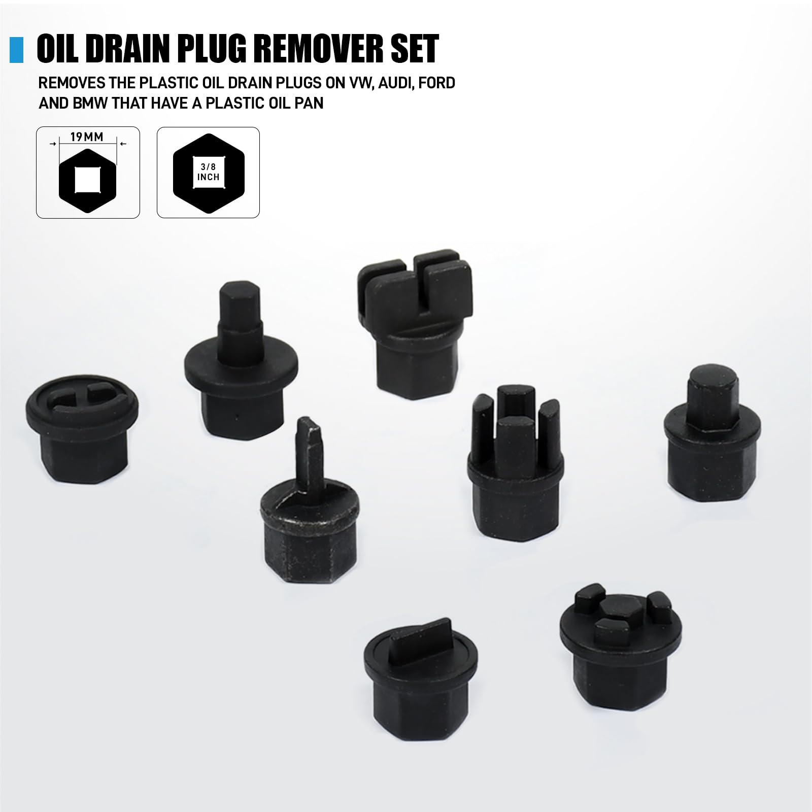 SMOTIVEPRO Set di attrezzi per filtro dell'olio, 12 tappi per filtro dell'olio, 2 chiavi regolabili per filtro dell'olio, 6 chiavi a bussola per filtro dell'olio, 2 pinze per filtro dell'olio, 8