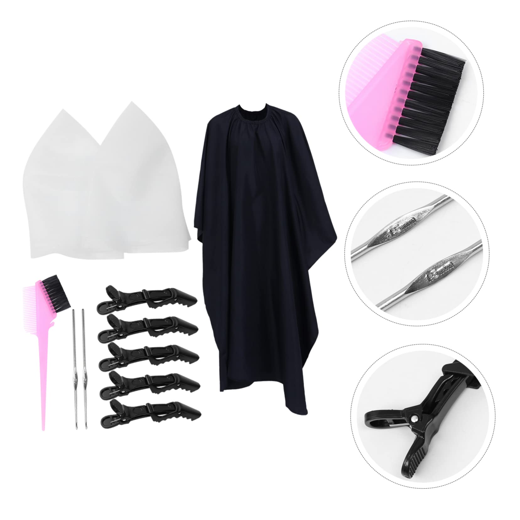 PACKOVE Haarfärbeset 11 Stück Silikon Highlights Kappe Mit Häkelnadel Friseurzubehör Für Selbstgemacht Haarfärbung Zuhause Und Salon