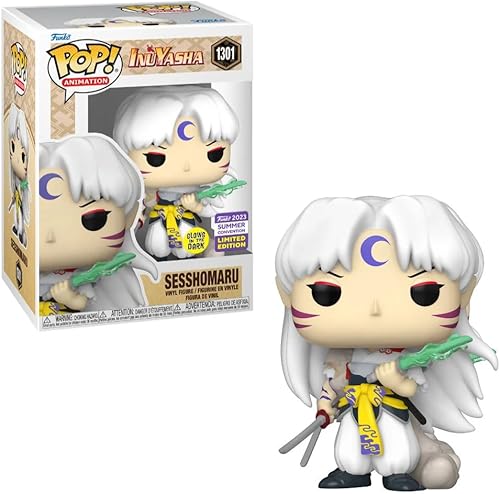 Funko Animación Pop Inuyasha Resplandor en la oscuridad Sesshomaru SDCC 2023 Convención de Verano Exclusivo