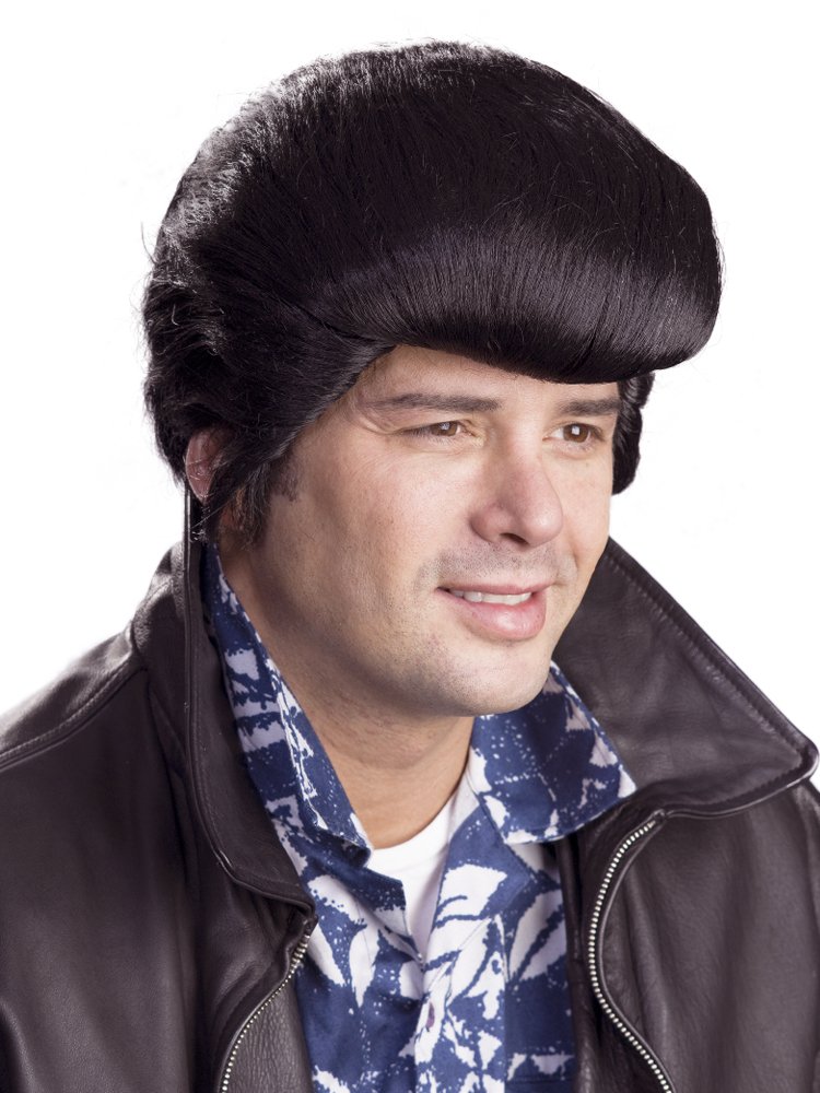 Enigma WigsMen's Hawaii El-Vis, Black, One size