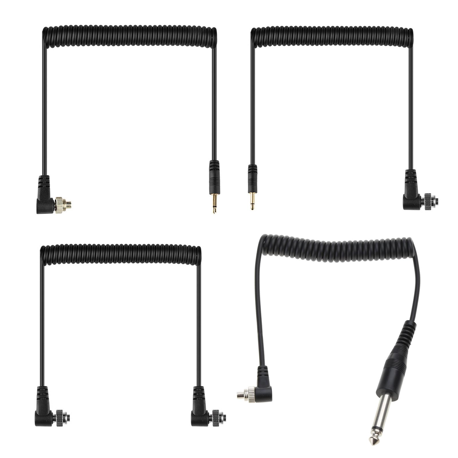 Professional Coiled Camera Flash Synchronization Cable CHENZILIN Camera  Flash Sync Cable - Coiled Wire With 2.5mm 3.5mm 6.35mm PC Connectors Studio  Flash Connector
