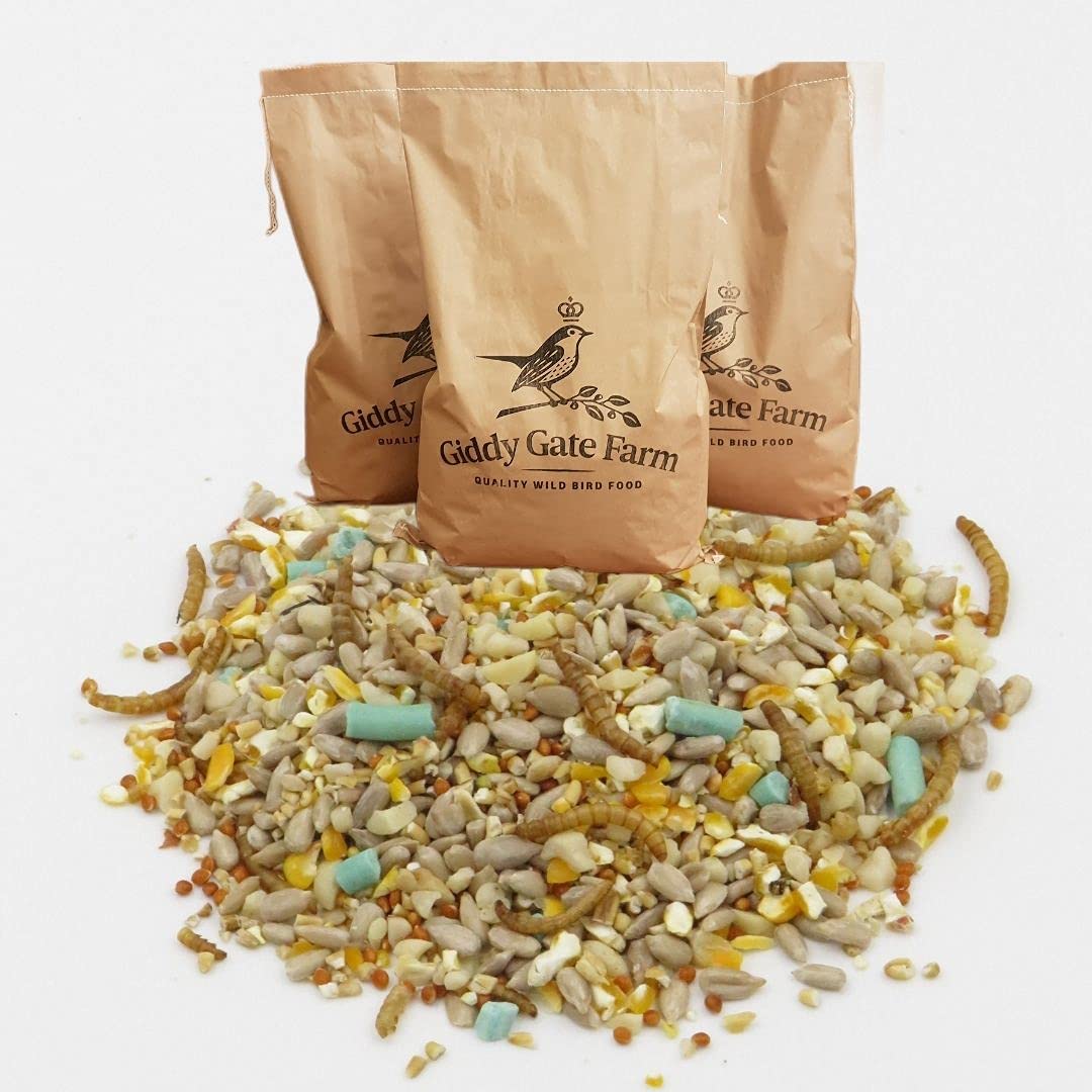 Giddy Gate FarmRoyal Robin Blend, (1.5Kg), Quality Wild Bird Food, in Plastic FREE Bags, Wheat Free, Designed For Your Robin. (Royal Robin Blend, 1.5Kg)