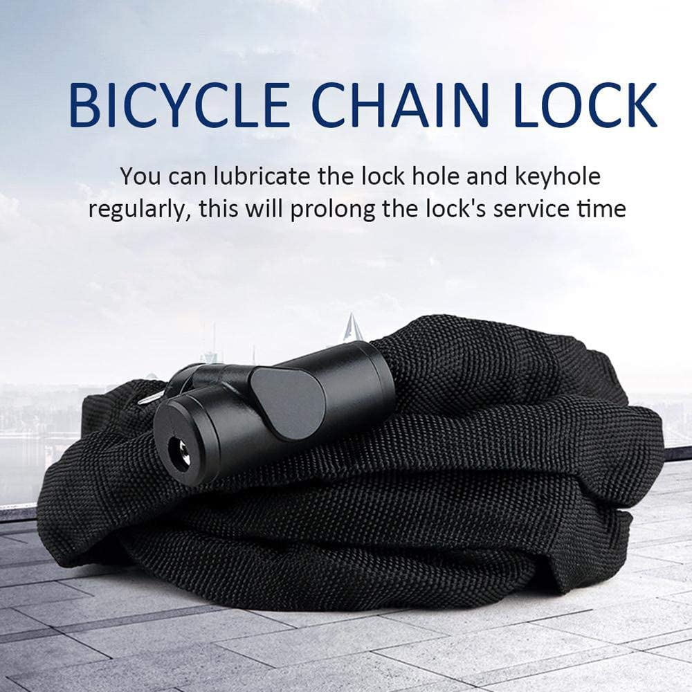 Proteggi la Tua Corsa con Questo Lucchetto a Catena antifurto per Bici: Un Lucchetto per Bici affidabile e Resistente per la Massima Sicurezza.Perfetto per Biciclette, motociclette, Porte e
