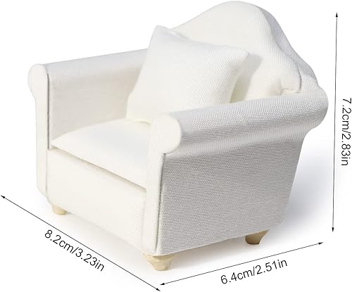 Miniatura 8 de Juego de dos sofás individuales y un sofá doble para casa de muñecas