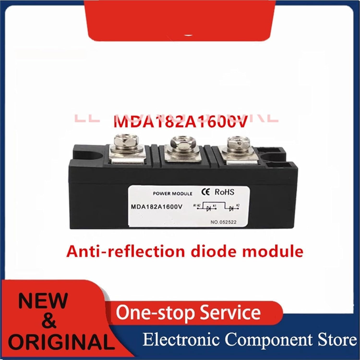 MDA25A 40A 55A 70A 90A 110A 130A 135A 160A 182A 200A 300A 500A1600V One in Two Out Anti-Reverse Anti-Reverse Diode Module(MDA40A1600V)