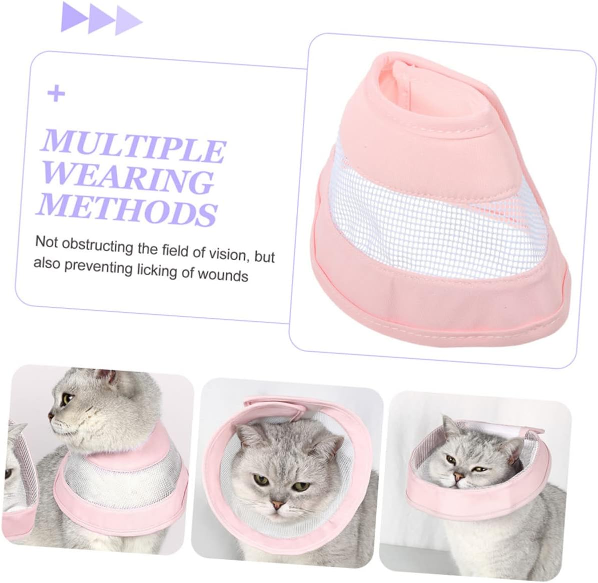 Mipcase 5pcs Cat Collar Soft Neutering Cone for Cats Prevents Licking and Scratching Comfortable Design for Use