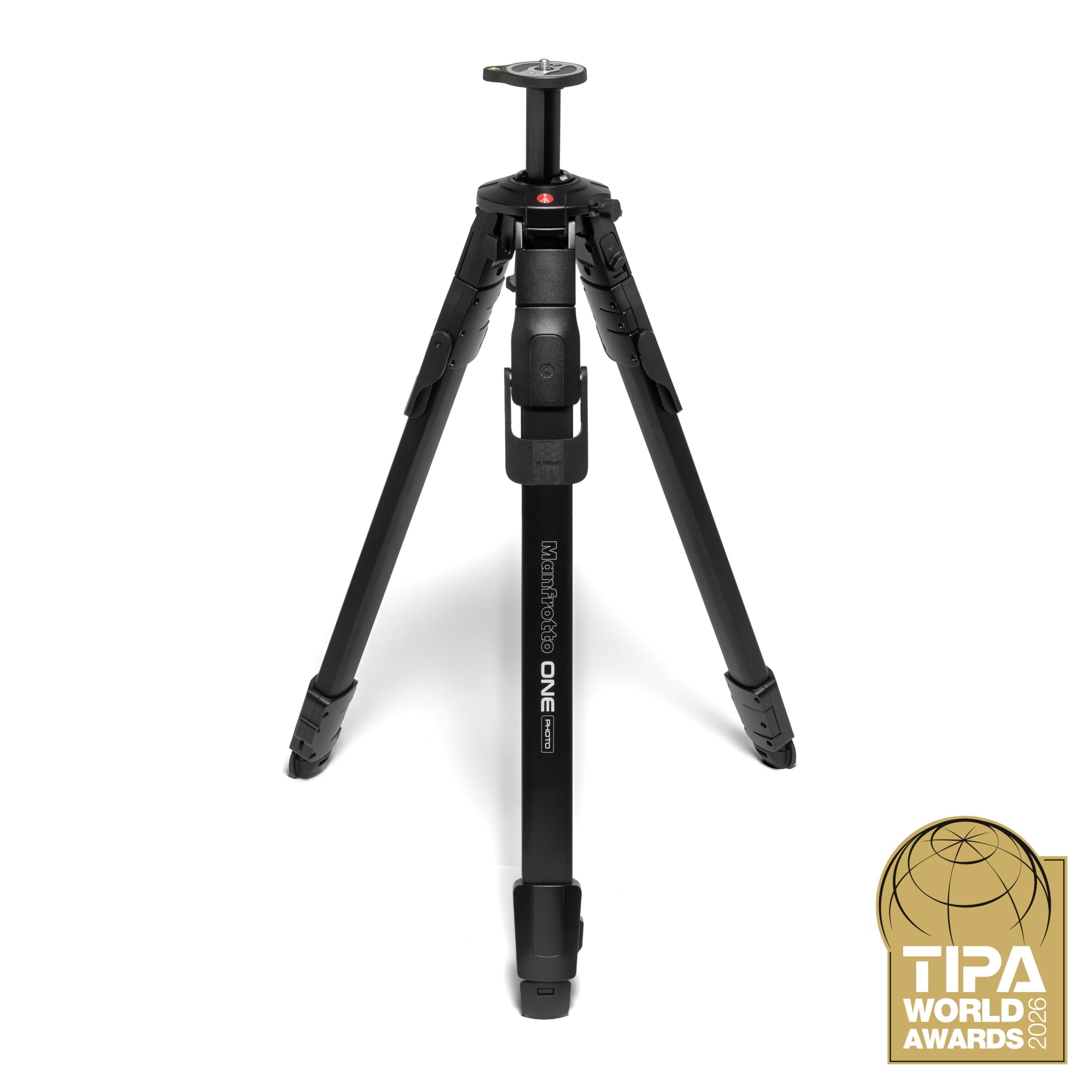 Manfrotto ONE Photo, Treppiede Professionale in Alluminio, Portata 12kg, Colonna Orizzontale 90°, Gambe XTEND a Apertura Rapida, Piedi Modulari (Gomma/Spikes), per Fotocamere DSLR e Mirrorless