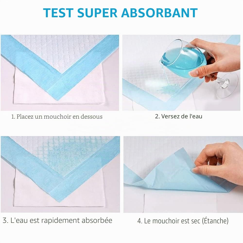Oncpcare Lot de 100 Tapis de propreté jetables pour Lapins | 33 x 45 cm | Tapis de propreté Super absorbants pour Petits Animaux pour Rats, Chinchillas, Chatons, Reptiles