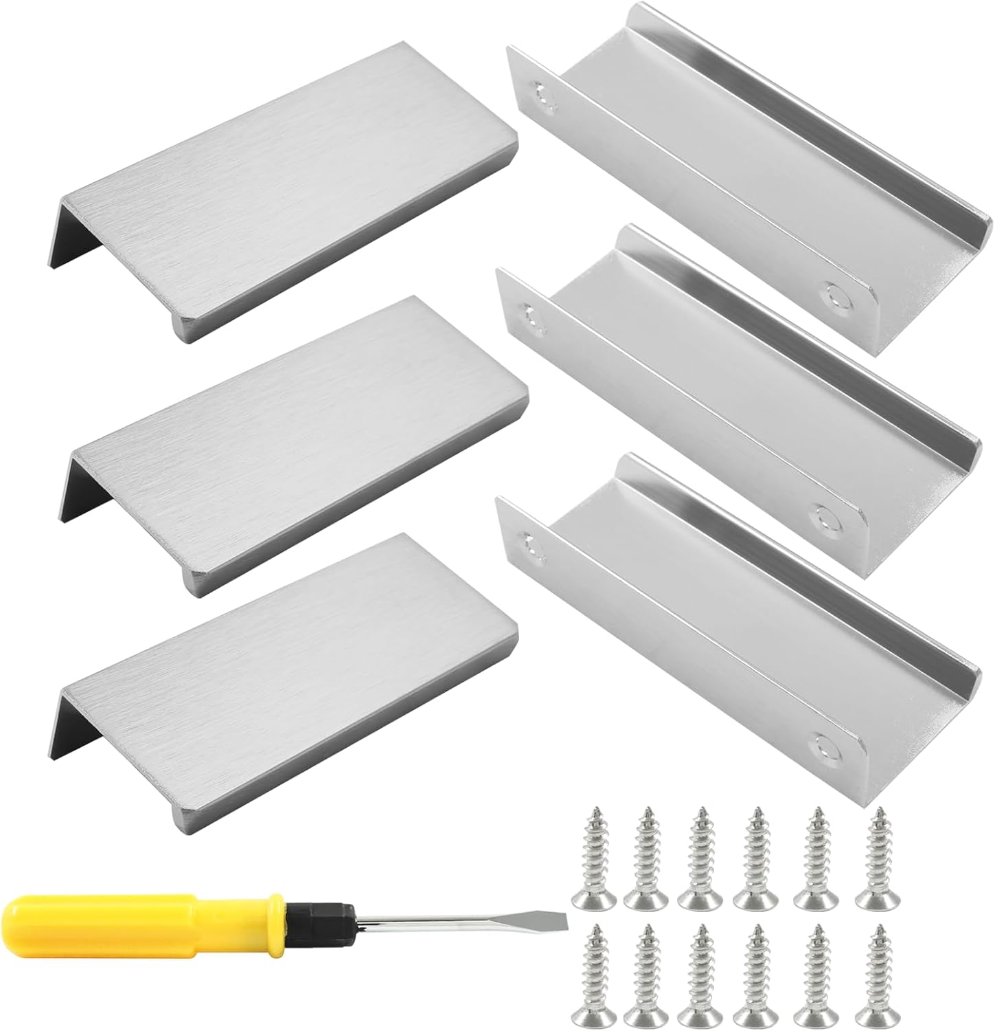 Cionyce 6 Pack Hidden Pulls 3.15"/80mm Finger Edge Pulls