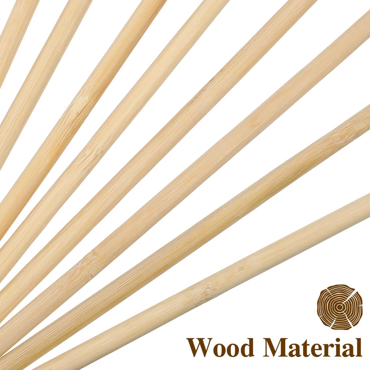 Tofficu 10.43 Inch Bamboo Lantern Poles Lightweight Paper Lantern Sticks for Kids Crafts Party Decoration and DIY Events