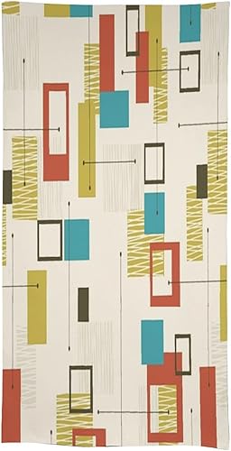 Miniatura 928 de Mantel floral hippie, diseño retro de los años 70, naranja, rosa, azul, floral, bohemio, estampado estético de margaritas, para fiesta, picnic