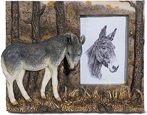 Cadre photo âne A+ en bois pour décoration murale chambre enfant