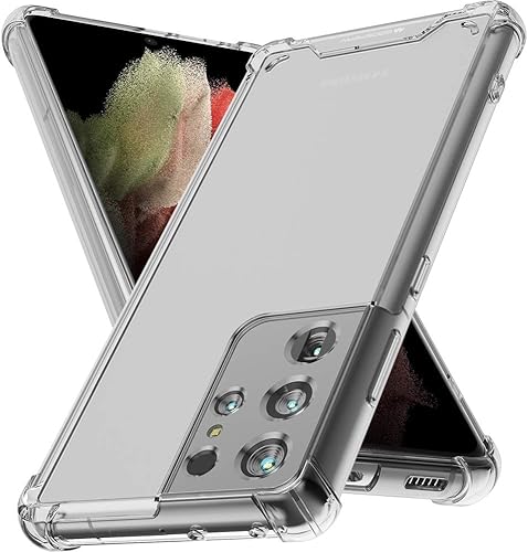 GOOSPERY Funda protectora para Galaxy S21 Ultra (6.8 pulgadas), transparente con esquinas reforzadas, funda híbrida delgada a prueba de golpes