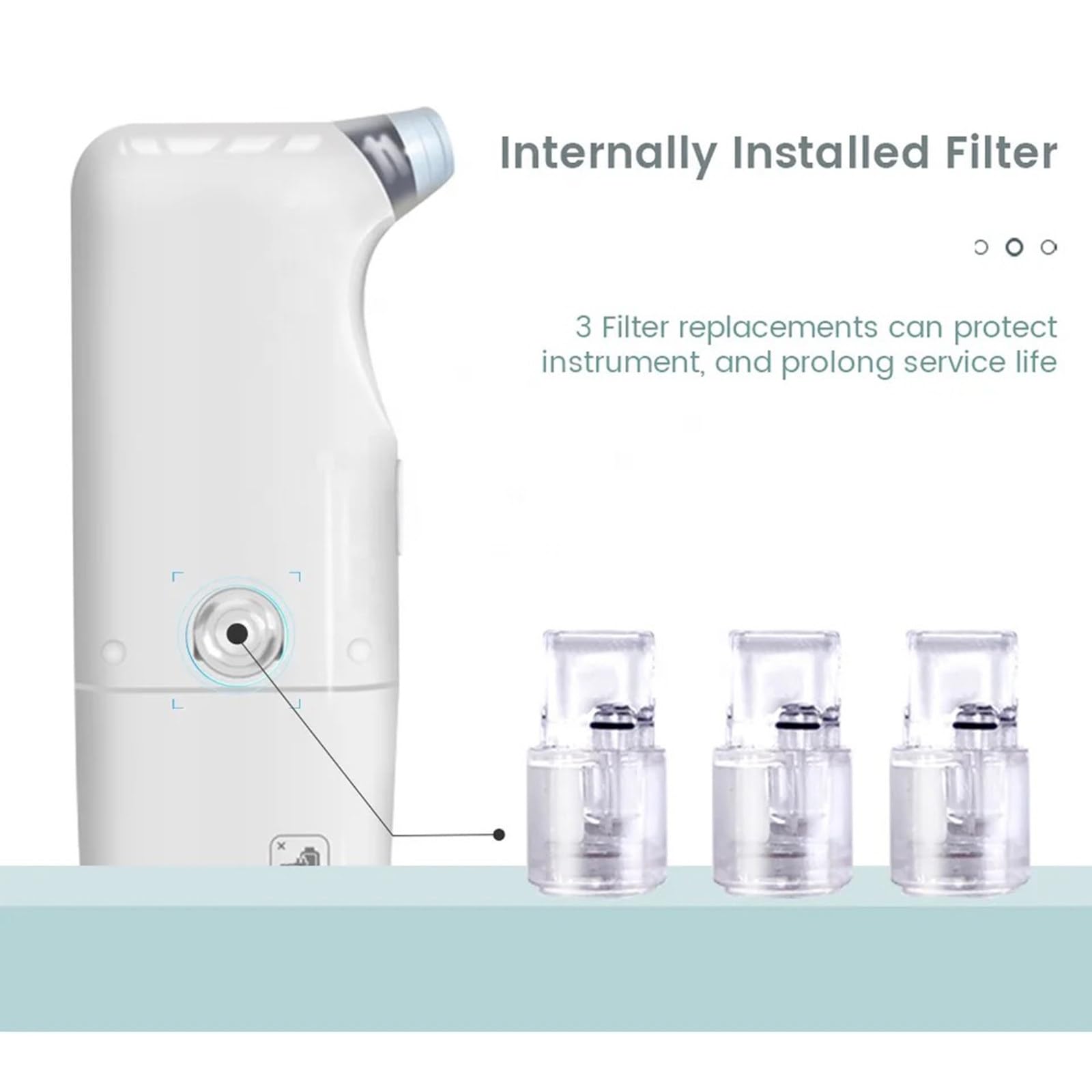 Dispositivo di aspirazione di punti neri Strumento di bellezza a bolle piccole Dispositivo di aspirazione di punti neri elettrico per la rimozione dell'acne dei pori domestici,Blue