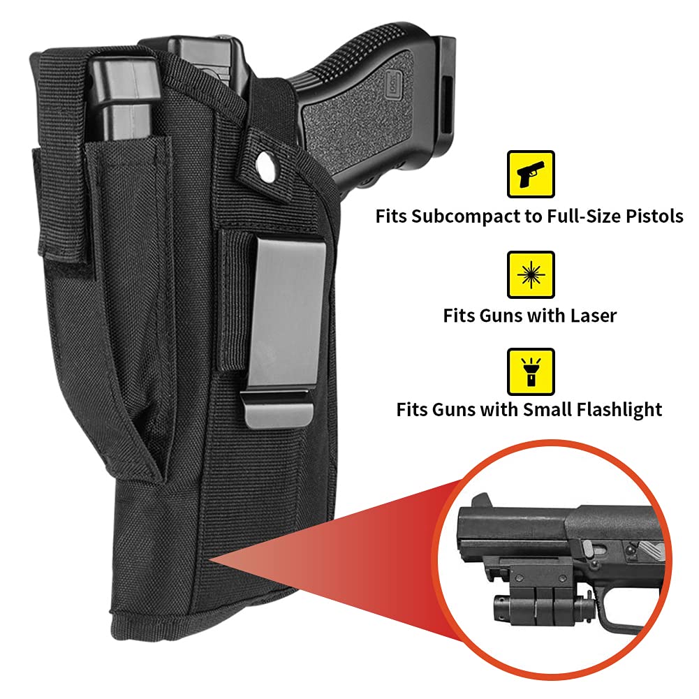 GVN Universal Right or Left Gun Laser Holster with Mag Holster Pouch