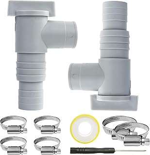 Grifo de cierre para piscinas, 2 piezas válvula, conexión 32 mm, destornillador, conector manguera flexible, mantenimiento piscina
