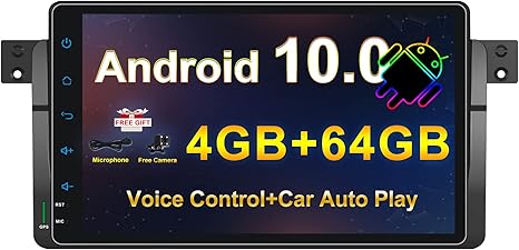 9 inch android car bluetooth radio stereo compatible for bmw e46 3 series 1998 2005 ips screen hd1080p support carplay android autogps navigationbac