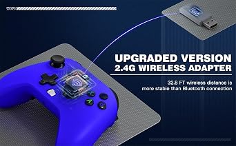 Dinosoo 2 Pack Wireless Controller Turbo, Macro, Hall Trigger, Dual Vibration Compatible with Xbox One, Series X|S, PC 3.5mm Audio Jack, Built-in Battery, 2.4GHz Adapter