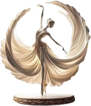 Ballerina Figurine, Acrylic Elegant Ballet Dancer, Ballet Dance Girl Ornament for Home