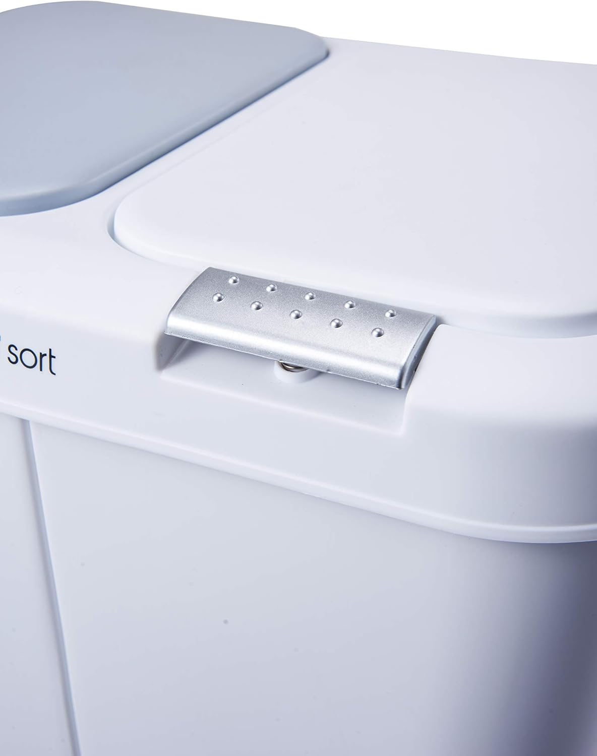 Step N' Sort 2 x 5.5 Gallon, Dual Trash and Recycling Bin with Slow Close Lid, White, 40 Liter (SNS402-W)