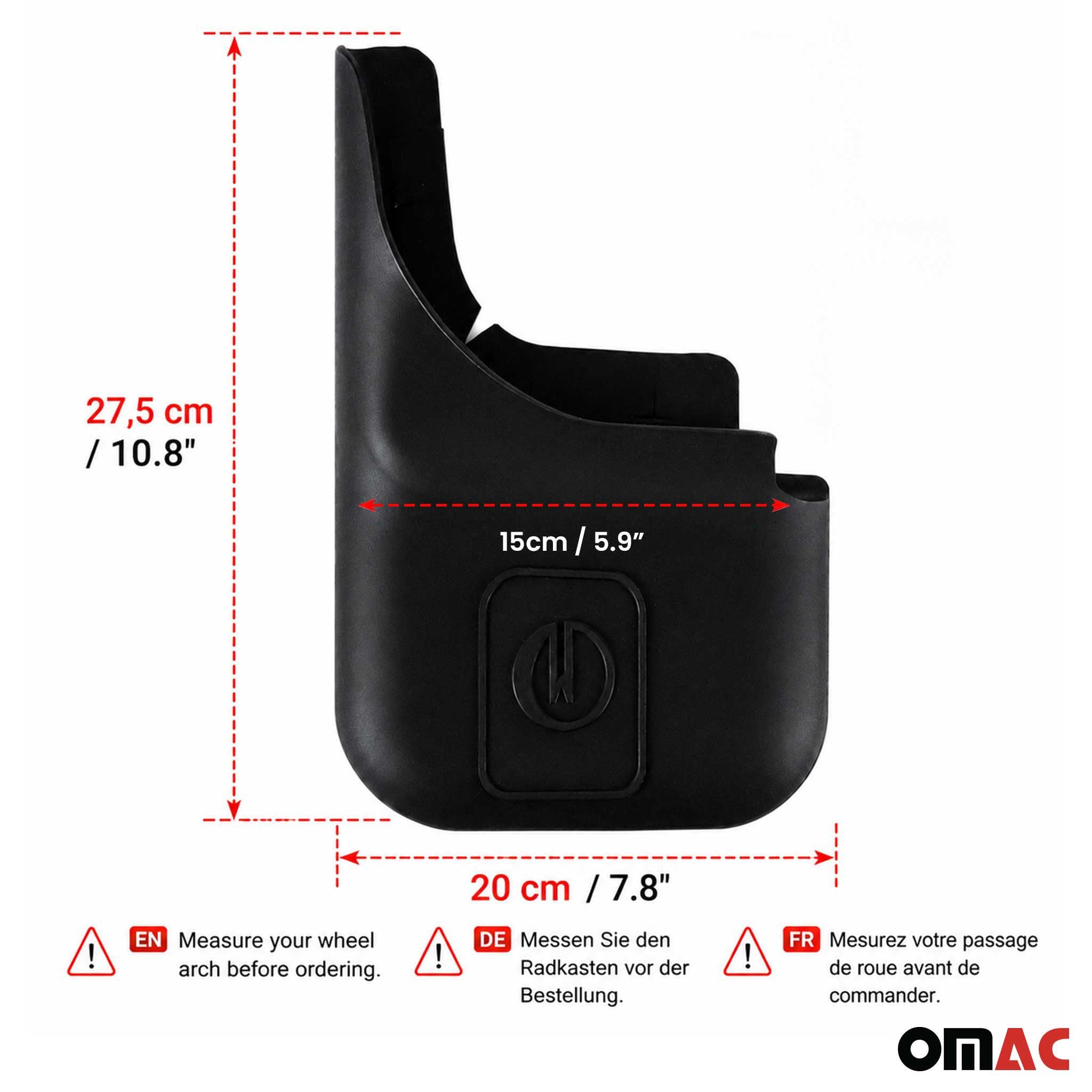 OMAC Faldones Spritzschutz Kotflügel Compatible con Nissan Qashqai J10 2007-2014 ABS 4X