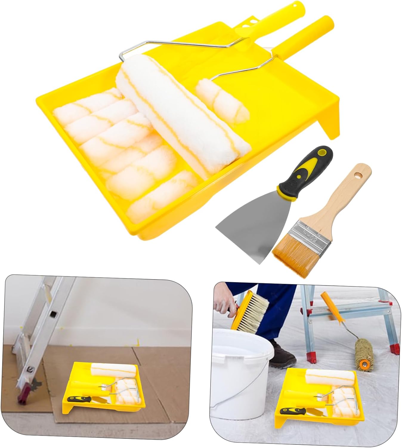 Angoily 1Set Multifunctional Paint Roller Set Oil Painting Tools for Durable Brush Kit for Walls Compatible with Texture