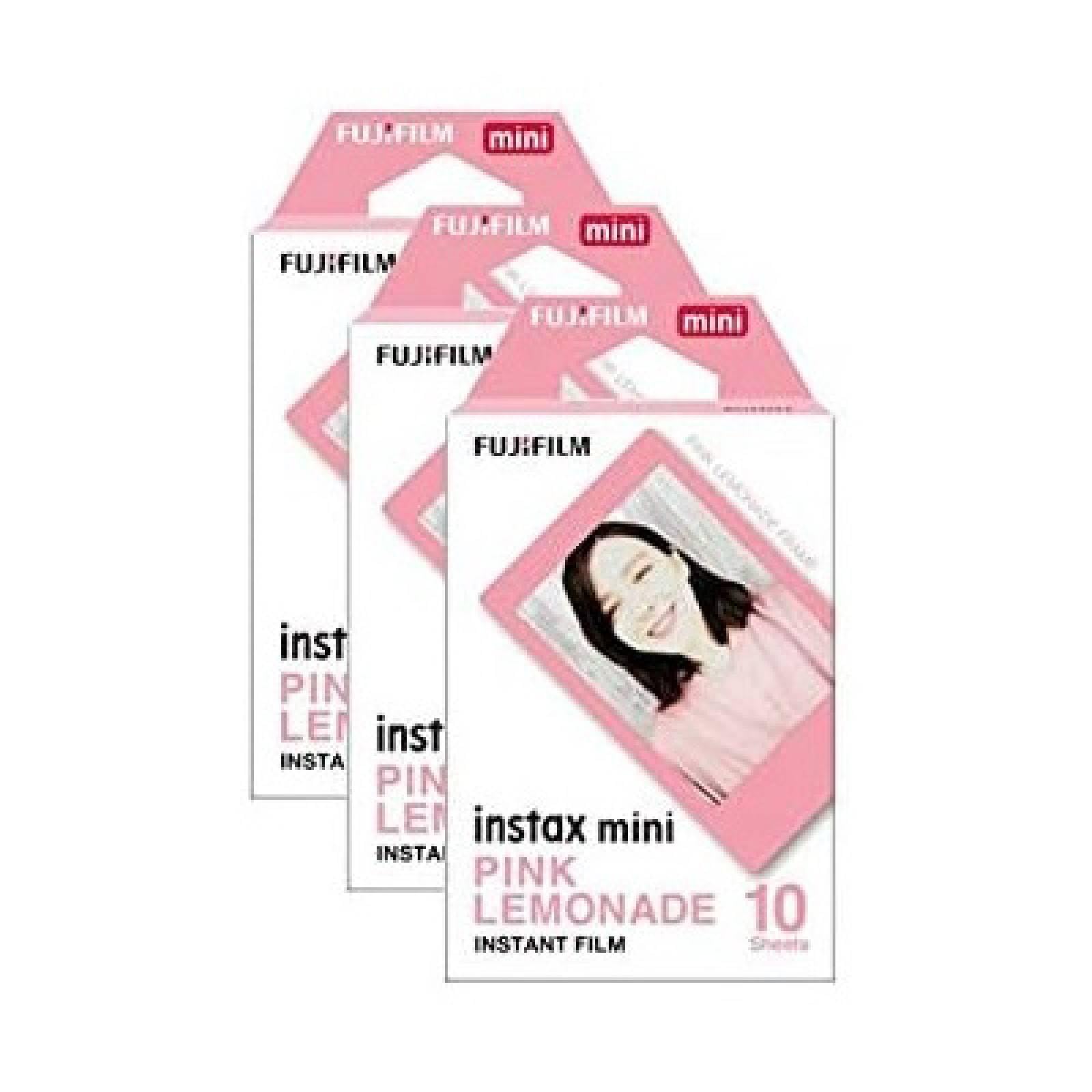 Fujifilm Instax Mini film photo limonade rose 30 pièces