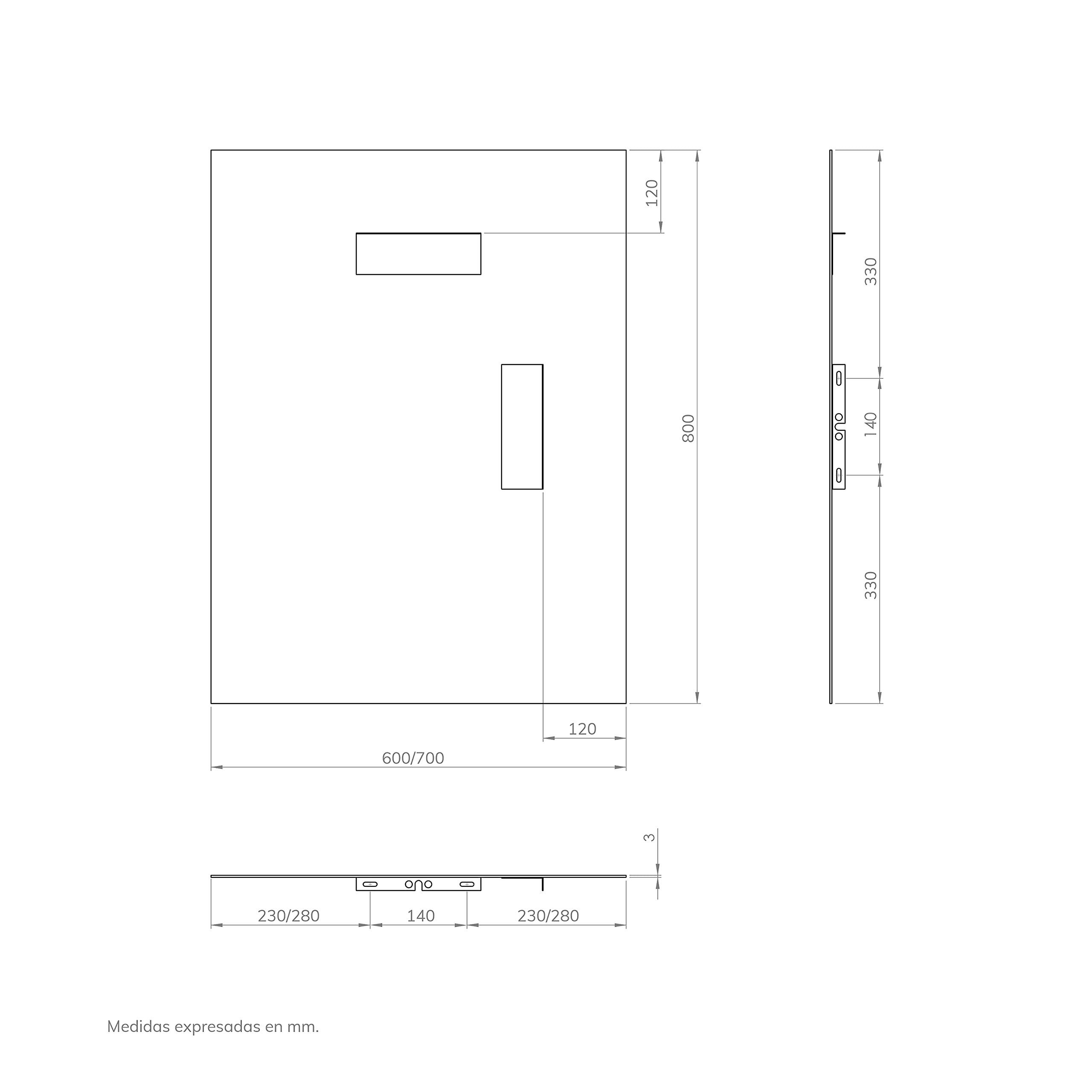Baikal Miroir de Salle de Bain | 60x80cm | Miroir Rectangulaire | Plusieurs Dimensions Disponibles | Option avec et sans LED.