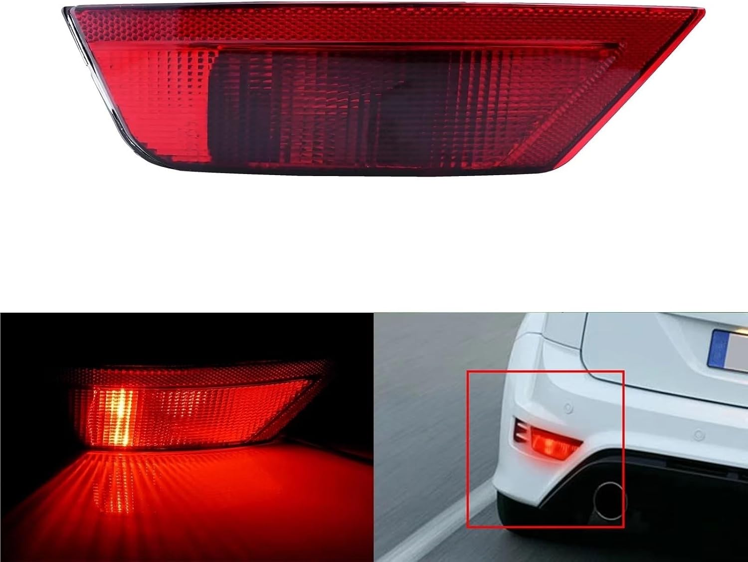 長方形リフレクター Compatible With Ford For Focus For MK2 2008 2009 2010 左手