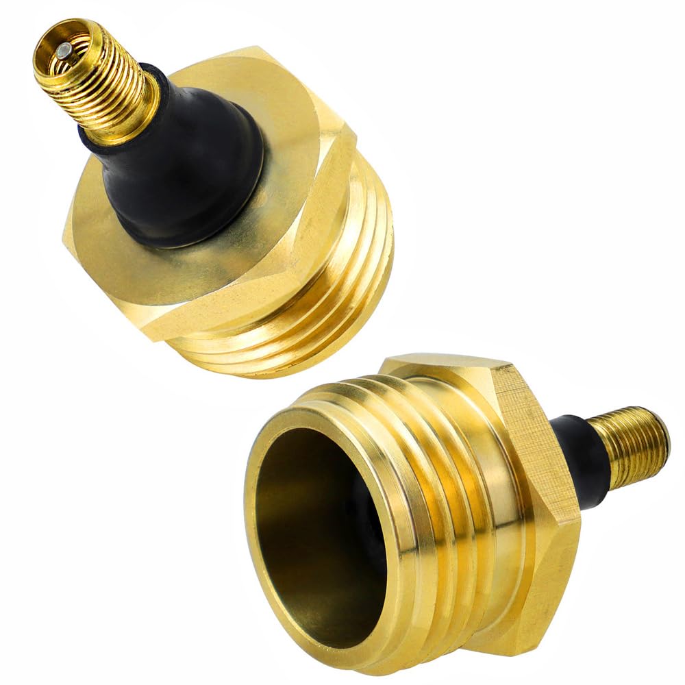 SEIWEI 2 valvole per l'inverno per camper, adattatore maschio da 27 mm a maschio da 8 mm, adattatore antigelo per scarico invernale in camper e giardini, cancello di scarico