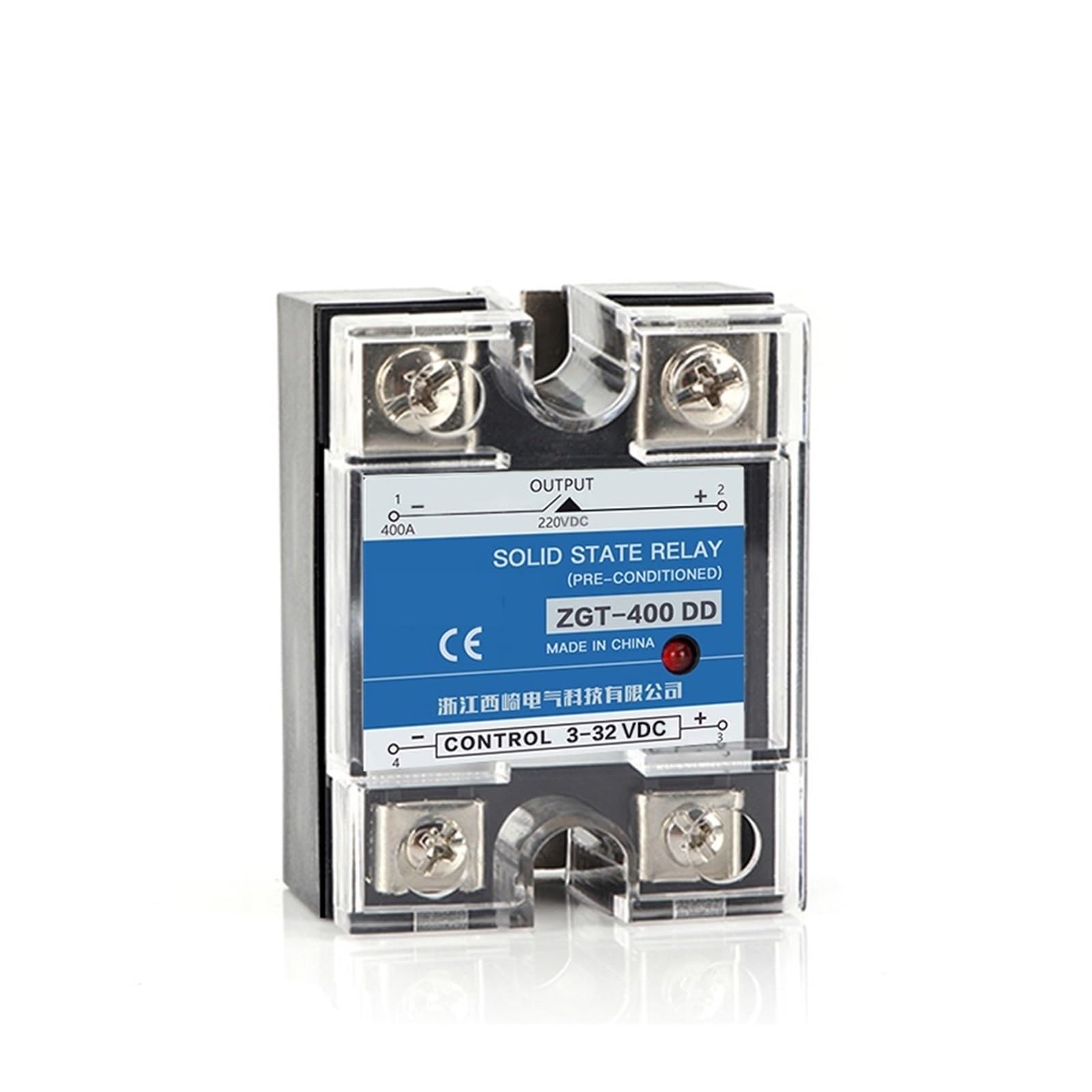 ANTBEE SSR-400DD 400A 220V 380V 600V Tensione monofase JGX DC Controllo DC Dissipatore di Calore da 3-32VDC a 5-220VDC 400A DD Relè a Stato Solido (Size : 400DD 220V)