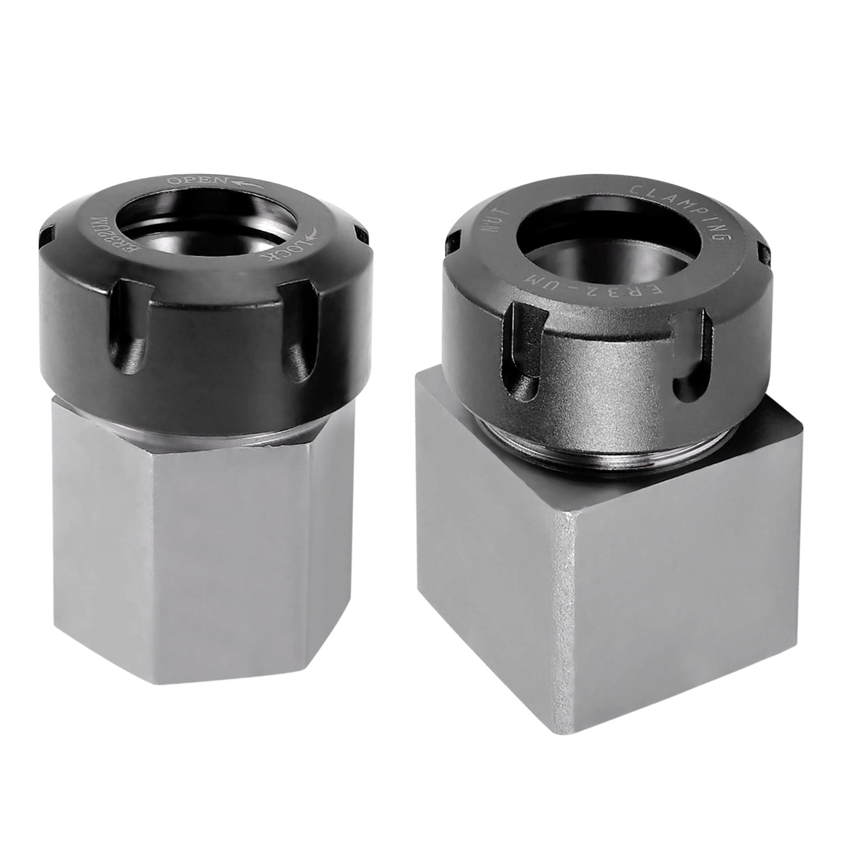 ER32 Collet Chucks Block Set 2 supporti serraggio quadrati esagonali per CNC tornio
