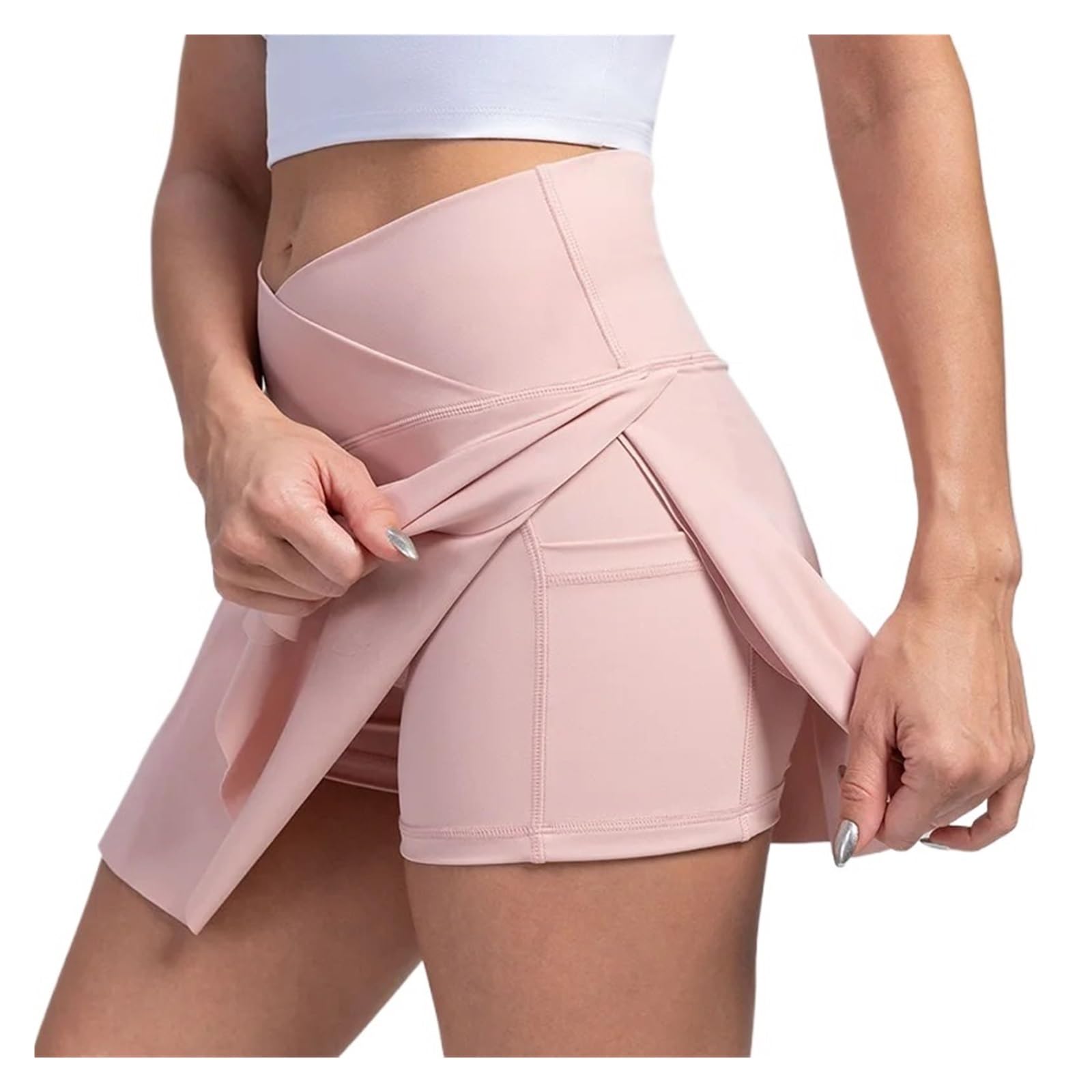 Gonne da Golf Gonna da Tennis Plissettata Donna con Tasche, Pantaloncini, gonne Sportive, Golf Traspiranti Incrociate, Allenamento