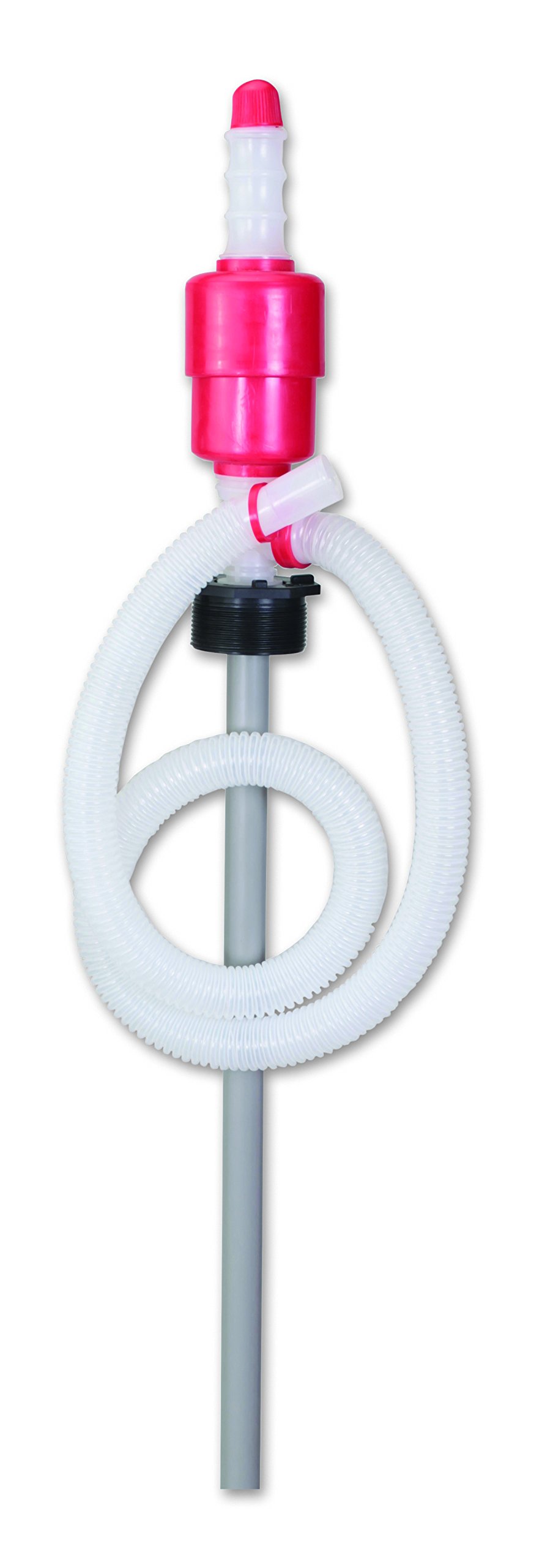 Groz Professional Duty Siphon Pump | Transfer Soaps, Detergents, Anti-Freeze, or Water | 5 GPM | for use with 55 Gallon Drums (44401)