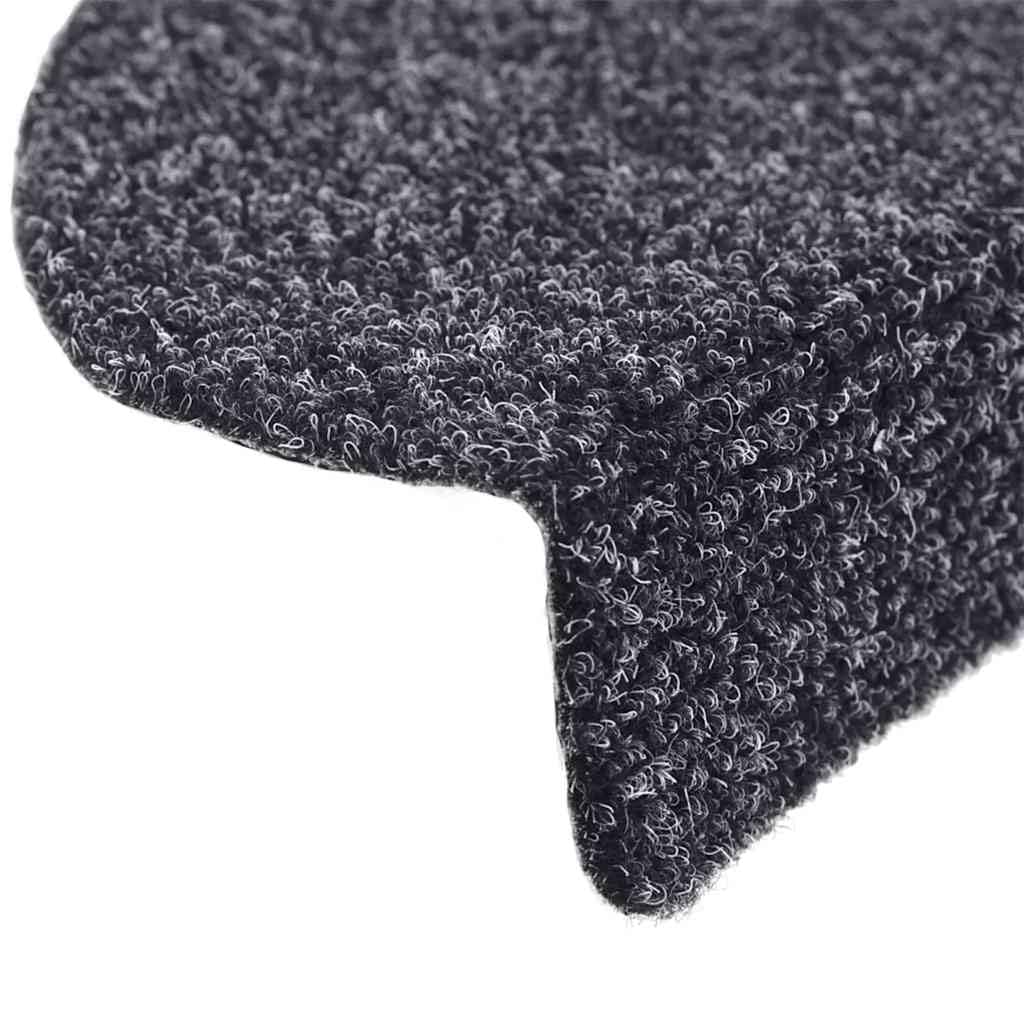Tidyard Tapis d'escalier Auto-adhésifs 30 pcs Gris foncé 56x17x3 cm, Tapis Escalier Tapis de Sécurité pour Sol Protection, Aînés et Animaux