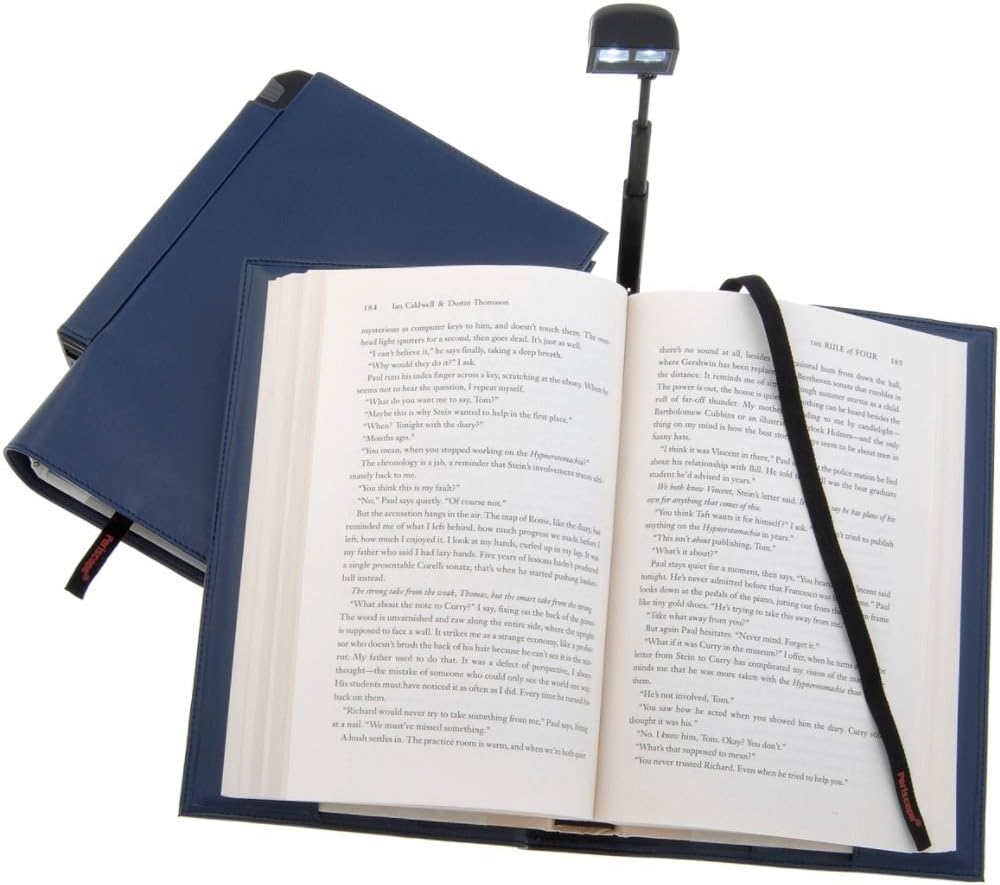 Periscope Hardcover Booklight in a Bookcover (Blue)