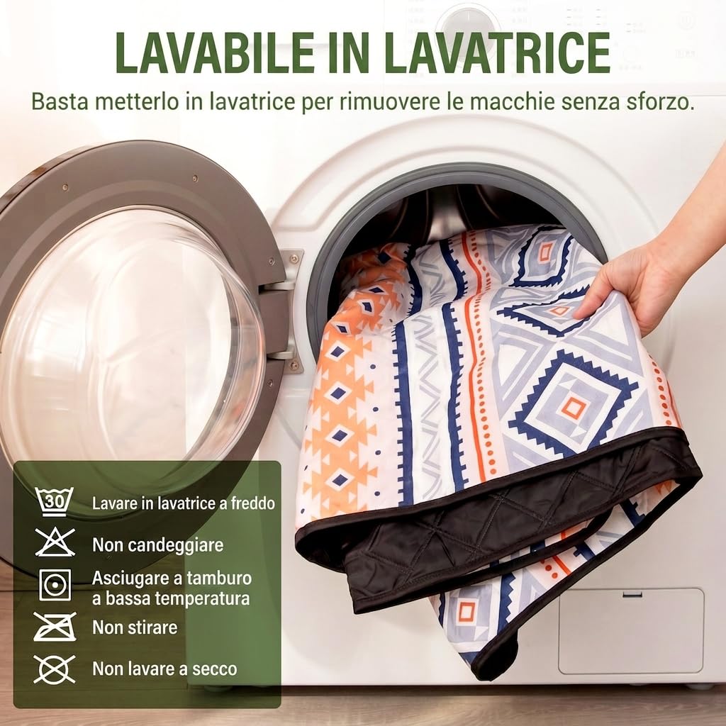 WolfWise Telo Picnic Impermeabile, Stuoia Campeggio 200x200 cm Pieghevole con Cinghie Regolabili e Tracolla, Picnic Blanket per Giardino, Prato, Spiaggia, Viaggi e Escursioni, Blu