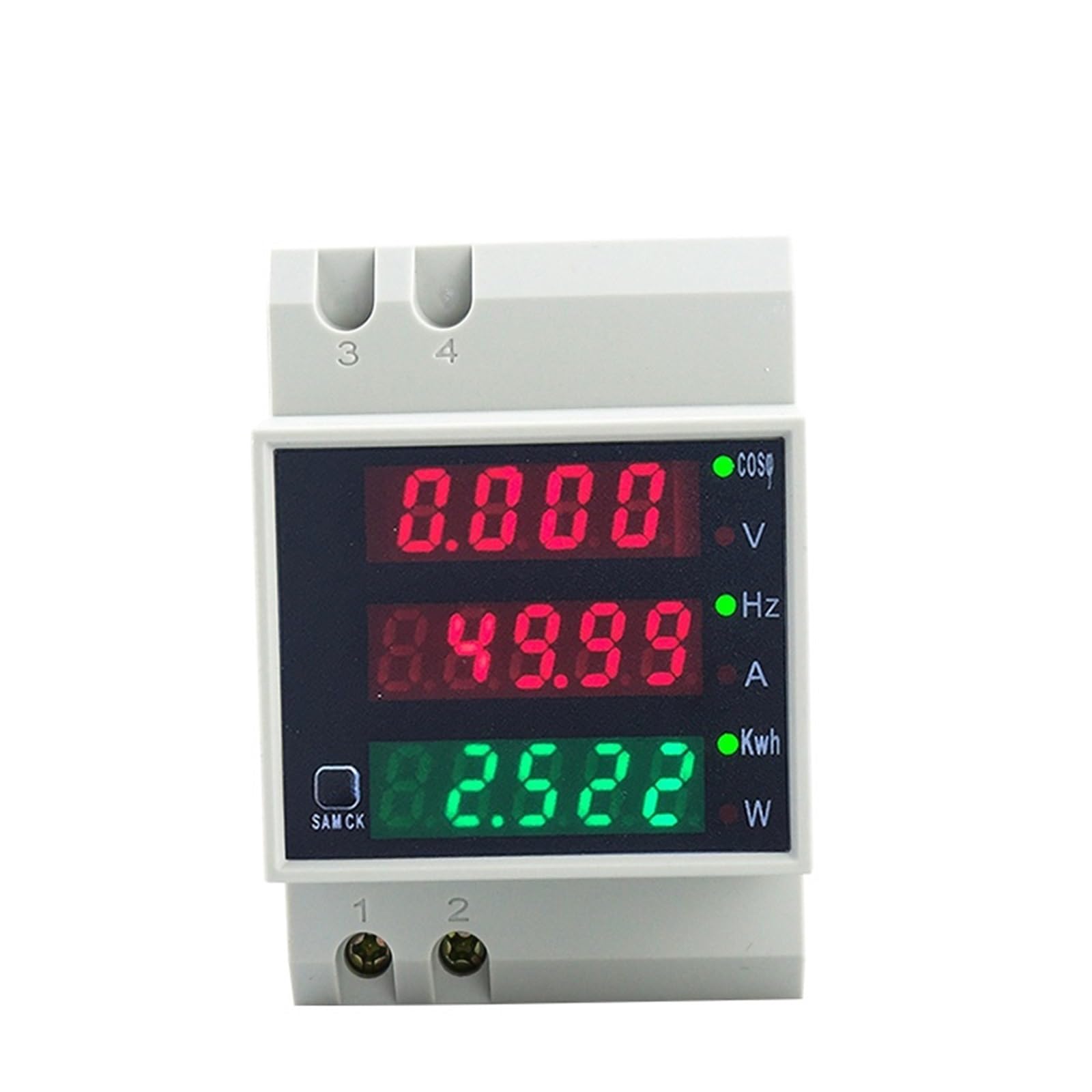 Wattmètre Din Rail AC 80-300V compteur de consommation électrique multifonction