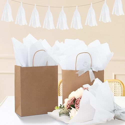 Miniatura 4 de Simetufy Papel de seda blanco para bolsas de regalo, 115 hojas de papel de regalo blanco de 14 x 20 pulgadas, papel de seda de regalo a granel para