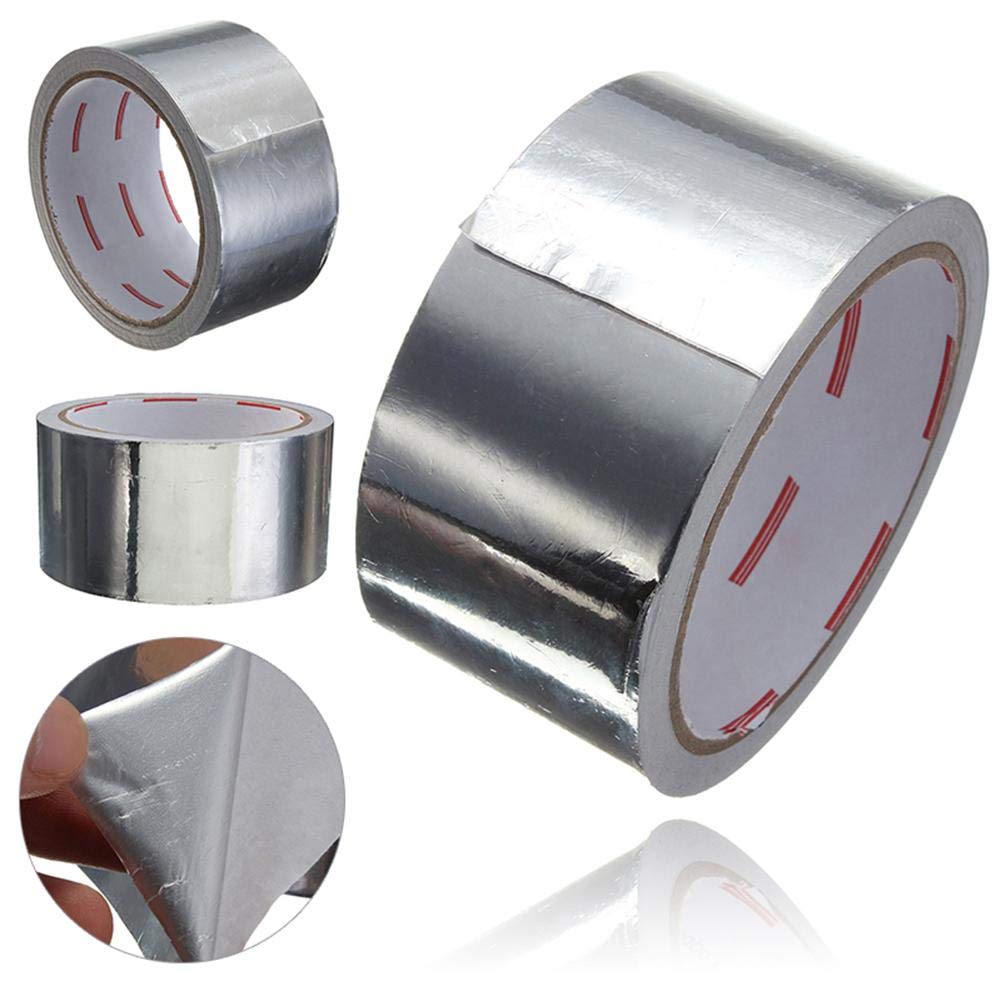 Nastro in alluminio, 50 mm x 20 m, resistente alle alte temperature, in alluminio, nastro adesivo sigillante, resistente al calore, strumenti di manutenzione (confezione da 1)