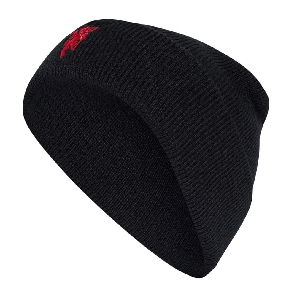 Manchester United FC Adidas Beanie (One Size) (Black/Red)