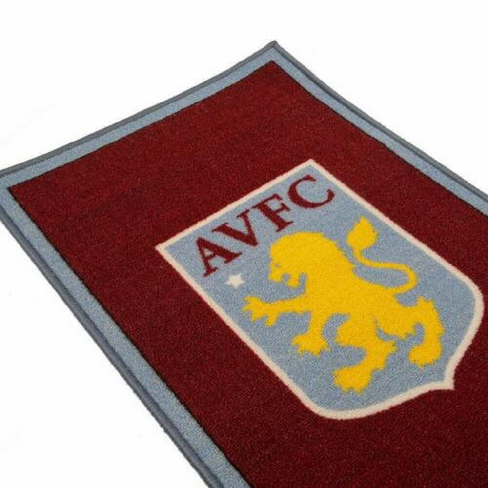 Aston Villa FC Crest Area Rug (One Size) (Claret Red/Sky Blue)