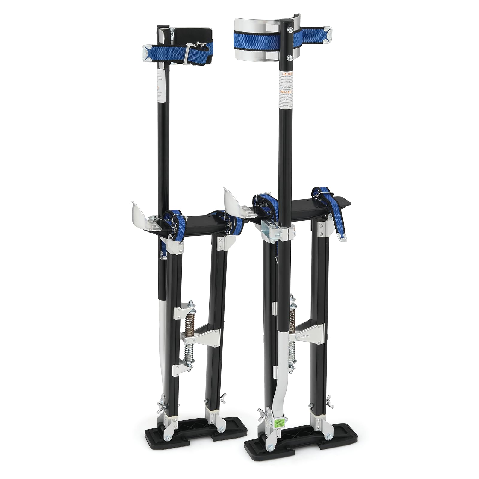 MagshionAdjustable Aluminum Drywall Stilts 24"-40", Heavy-Duty Painter Stilts with Knee Pads, Tool-Free Height Adjustment, 225 lbs Capacity – Ideal for Painting, Taping, and Cleaning (Black)