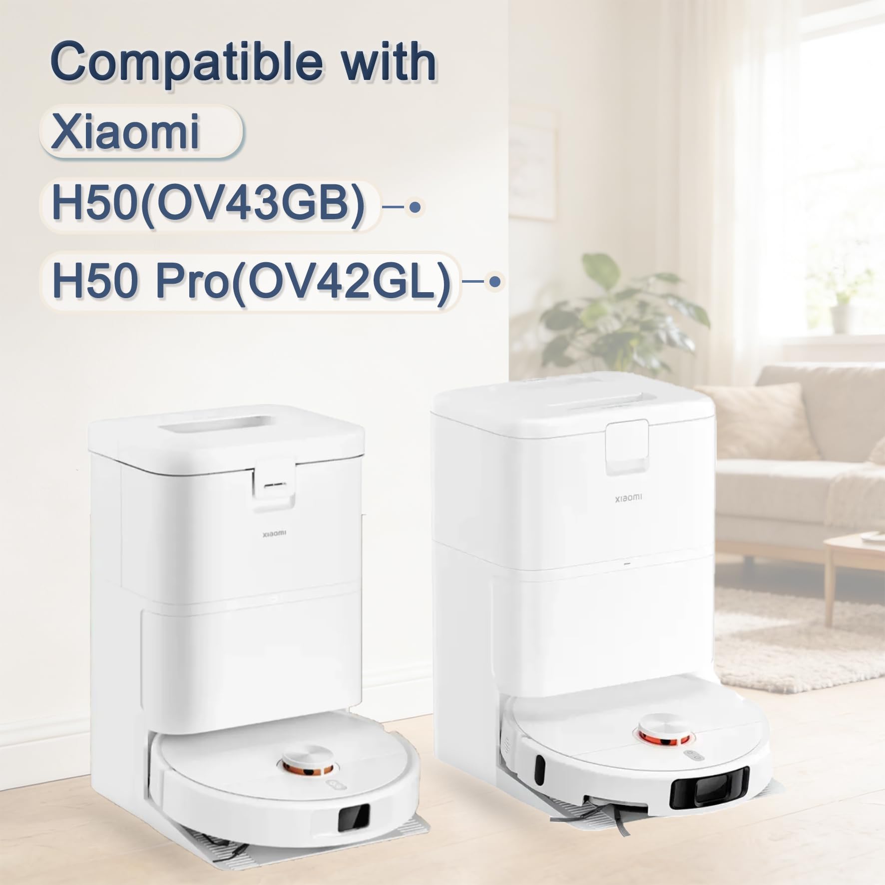 Zubehör-Set, kompatibel mit Xiaomi H50 H50 Pro Roboter-Staubsauger, 34 Stück