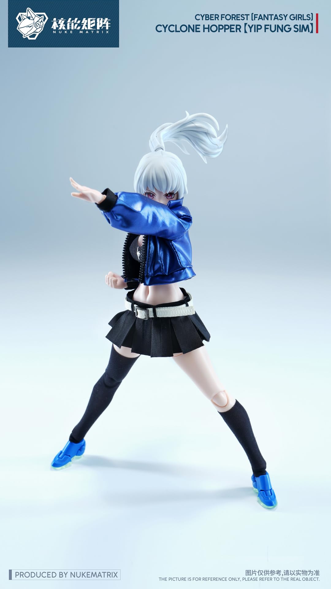 TOYVERSE Nuke Matrix 1/12 Kit di Modello Figura, Ragazze Fantasy della Foresta Cyber, Cyclone Hopper YIP Fung SIM, Personaggio Modello con Articolazioni Mobili, 15 Anni e Più