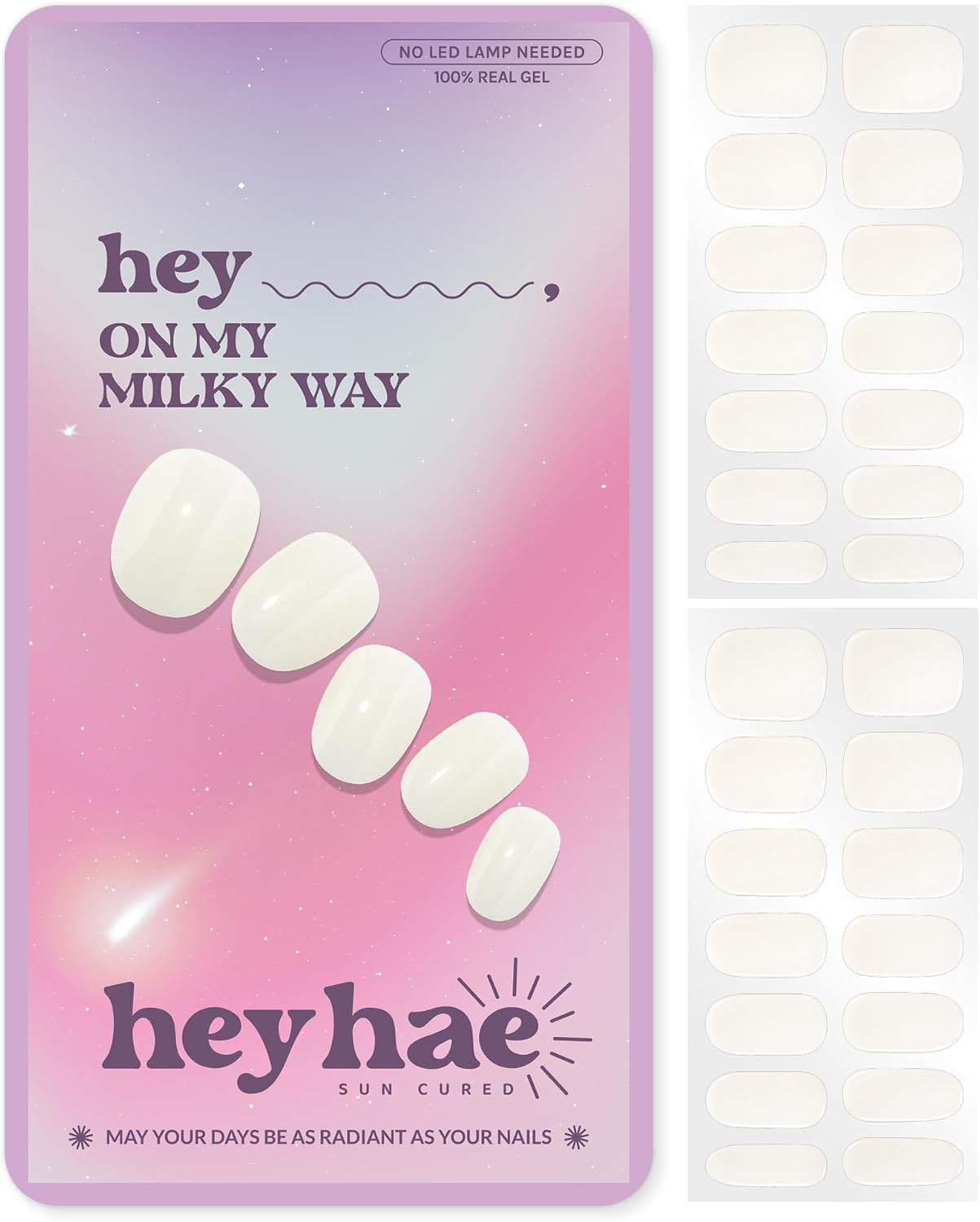 Heyhae Semi Cured Gel Nail Strips - Hey, On My Milky Way