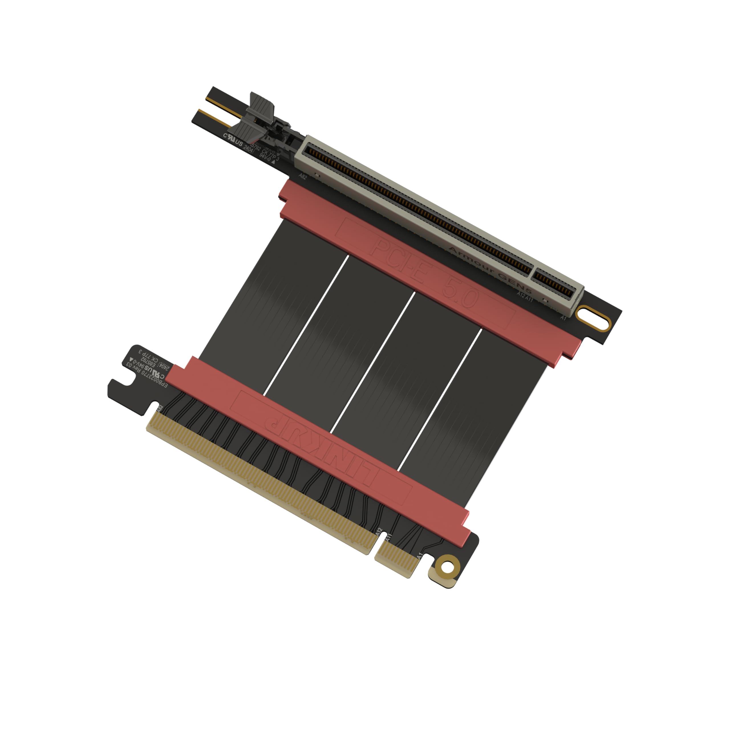 LINKUP PCIe 5.0 Riser Cable | Vertical GPU Mount | Right Angle, 6cm