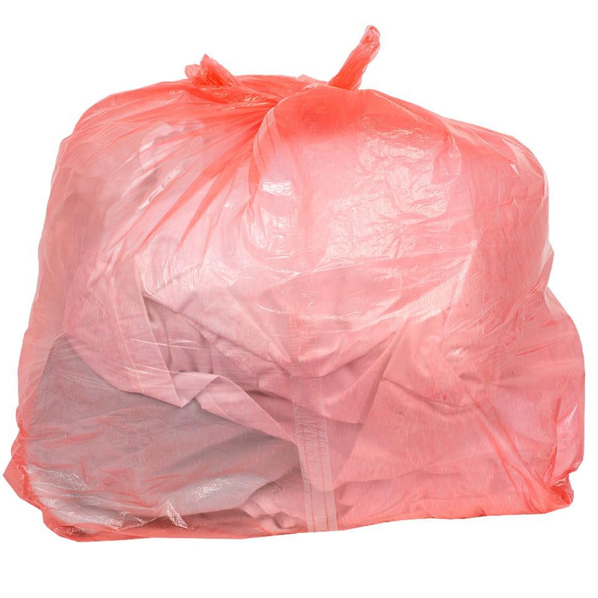 RED SOLUBLE STRIP LAUNDRY BAG